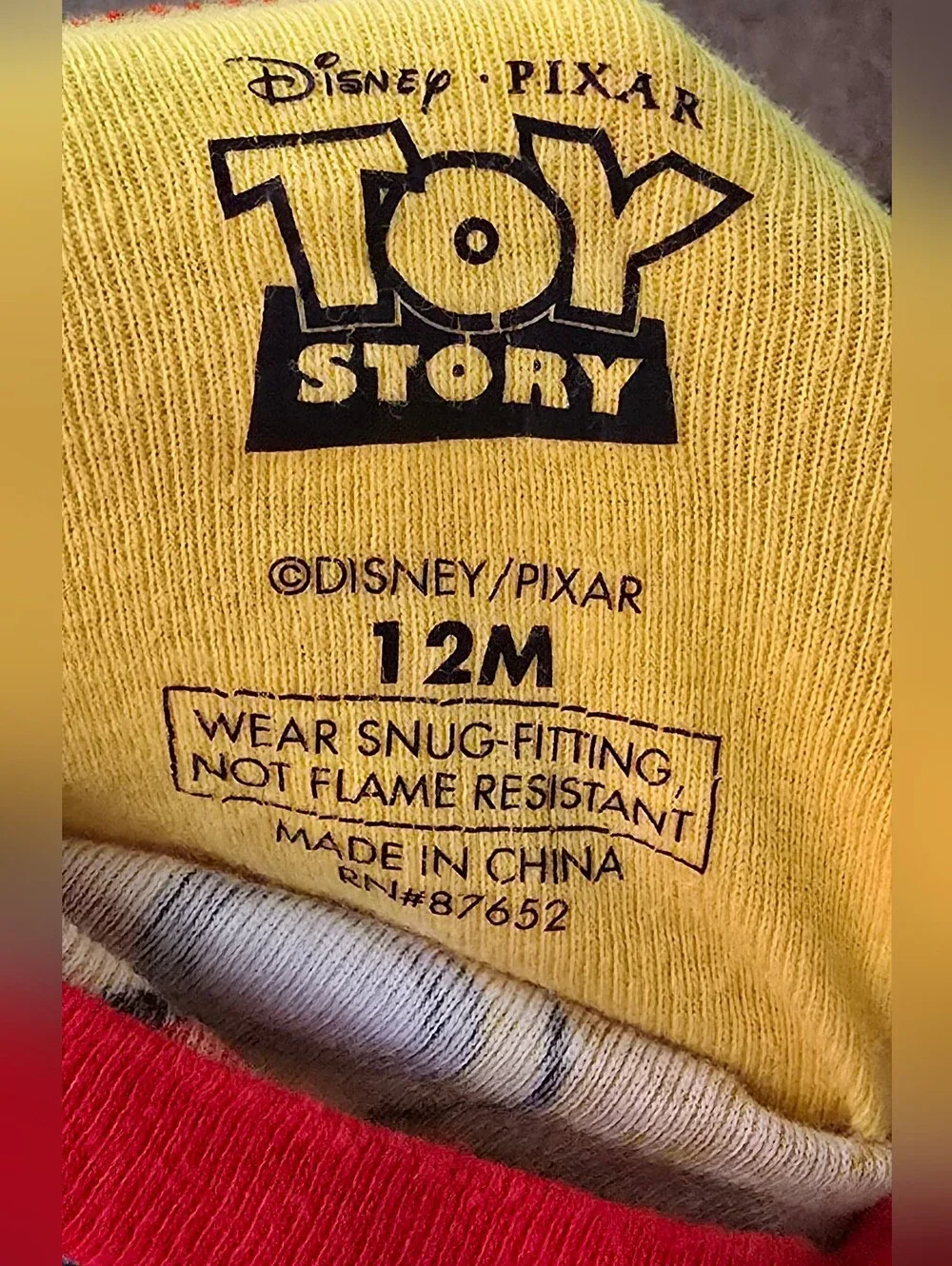 Woody Baby Boy Longsleeve Pajamas from Toy Story Disney Pixar Size 12 Months